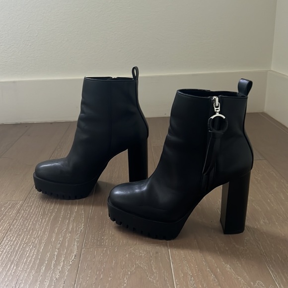 Zara Platform Ankle Boots Sz 36 - Picture 3 of 9